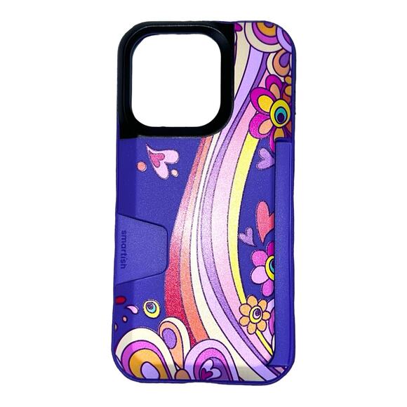 Smartish iPhone 14 Pro Wallet Case Slime Credit Card Holder Groovy Baby - Picture 3 of 6